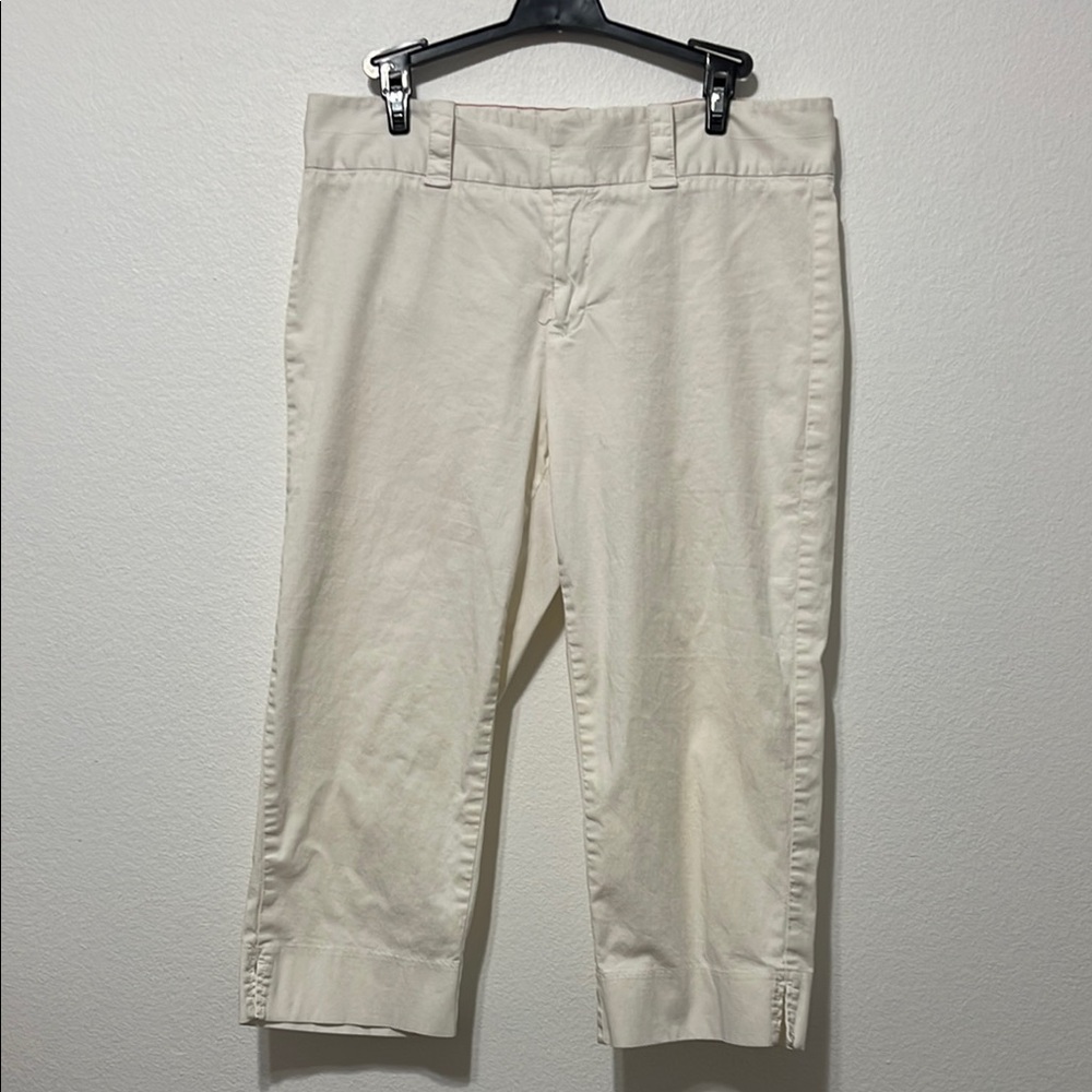 Polo Jeans Company White Cropped Ankle Pants Size 10 Waist 16” Inseam 19”